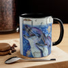 Happy Dolphins Watercolor Vintage Map Art Accent Coffee Mug 11Oz