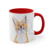 Happy Fox Watercolor Art Accent Coffee Mug 11Oz
