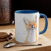 Happy Fox Watercolor Art Accent Coffee Mug 11Oz