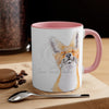 Happy Fox Watercolor Art Accent Coffee Mug 11Oz