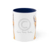 Happy Fox Watercolor Art Accent Coffee Mug 11Oz Navy /