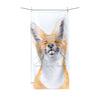 Happy Fox Watercolor Art Polycotton Towel 36 × 72 Home Decor