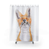 Happy Fox Watercolor Art Shower Curtain 71 × 74 Home Decor