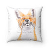 Happy Fox Watercolor Art Square Pillow 14 × Home Decor