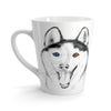 Happy Husky Dog Different Eyes White Latte Mug Mug