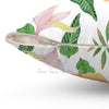 Hibiscus Exotic White Watercolor Ii Square Pillow Home Decor
