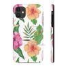 Hibiscus White Pattern Floral Chic Case Mate Tough Phone Cases