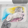 Arabian Rainbow Horse Watercolor Art Bath Mat Home Decor
