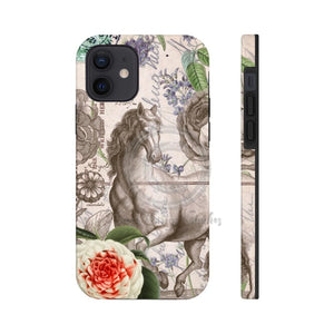 Horse Camelia Vintage Calligraphy Romantic Chic Art Case Mate Tough Phone Cases Iphone 12
