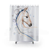 Cute Horse And The Bubbles Equine Art Shower Curtain 71X74 Home Decor