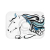 Horse Doodle Blue Tribal Ink Art Bath Mat 24 × 17 Home Decor