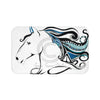 Horse Doodle Blue Tribal Ink Art Bath Mat 34 × 21 Home Decor