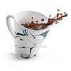 Horse Doodle Blue Tribal Ink Art Ii Latte Mug Mug
