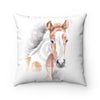 Horse Foal Ginger Appaloosa Watercolor Art Square Pillow Home Decor