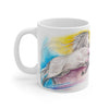 Horse Rainbow Running Watercolor Art Mug 11Oz