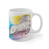 Horse Rainbow Running Watercolor Art Mug 11Oz