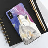 Howling Cosmic Wolf Watercolor Ink Art Case Mate Tough Phone Cases