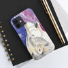 Howling Cosmic Wolf Watercolor Ink Art Case Mate Tough Phone Cases