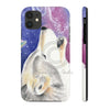 Howling Cosmic Wolf Watercolor Ink Art Case Mate Tough Phone Cases Iphone 11