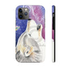 Howling Cosmic Wolf Watercolor Ink Art Case Mate Tough Phone Cases Iphone 11 Pro
