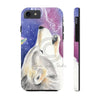 Howling Cosmic Wolf Watercolor Ink Art Case Mate Tough Phone Cases Iphone 7 8