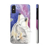Howling Cosmic Wolf Watercolor Ink Art Case Mate Tough Phone Cases Iphone X