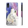 Howling Cosmic Wolf Watercolor Ink Art Case Mate Tough Phone Cases Iphone Xr