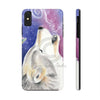 Howling Cosmic Wolf Watercolor Ink Art Case Mate Tough Phone Cases Iphone Xs Max