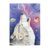 Howling Wolf Galaxy Cosmic Watercolor Art Velveteen Plush Blanket 30 × 40 All Over Prints
