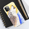 Howling Wolf Moon Watercolor Art Case Mate Tough Phone Cases