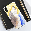 Howling Wolf Moon Watercolor Art Case Mate Tough Phone Cases