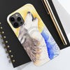 Howling Wolf Moon Watercolor Art Case Mate Tough Phone Cases