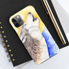 Howling Wolf Moon Watercolor Art Case Mate Tough Phone Cases