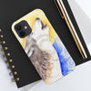 Howling Wolf Moon Watercolor Art Case Mate Tough Phone Cases