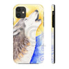 Howling Wolf Moon Watercolor Art Case Mate Tough Phone Cases Iphone 11