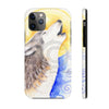 Howling Wolf Moon Watercolor Art Case Mate Tough Phone Cases Iphone 11 Pro