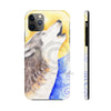 Howling Wolf Moon Watercolor Art Case Mate Tough Phone Cases Iphone 11 Pro Max