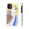 Howling Wolf Moon Watercolor Art Case Mate Tough Phone Cases Iphone 12