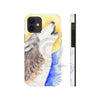Howling Wolf Moon Watercolor Art Case Mate Tough Phone Cases Iphone 12 Mini