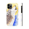 Howling Wolf Moon Watercolor Art Case Mate Tough Phone Cases Iphone 12 Pro