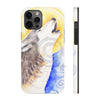 Howling Wolf Moon Watercolor Art Case Mate Tough Phone Cases Iphone 12 Pro Max