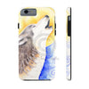 Howling Wolf Moon Watercolor Art Case Mate Tough Phone Cases Iphone 6/6S