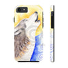 Howling Wolf Moon Watercolor Art Case Mate Tough Phone Cases Iphone 7 8