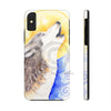 Howling Wolf Moon Watercolor Art Case Mate Tough Phone Cases Iphone X