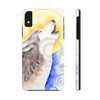 Howling Wolf Moon Watercolor Art Case Mate Tough Phone Cases Iphone Xr