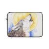 Howling Wolf Moon Watercolor Art Laptop Sleeve 13