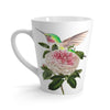 Hummingbird And Pink Vintage Rose Watercolor Art Latte Mug 12Oz Mug