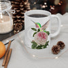 Hummingbird And Pink Vintage Rose Watercolor Art Mug 11Oz