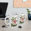 Hummingbird And Pink Vintage Rose Watercolor Art Mug 11Oz