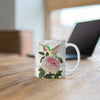 Hummingbird And Pink Vintage Rose Watercolor Art Mug 11Oz